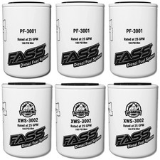 Fass PF-3001 XWS-3002 3 Pairs Replacement Fuel Filter & Water Separator Titanium picture