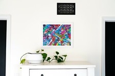 Colorful Original Abstract Painting Outsider Art by Tripp 20