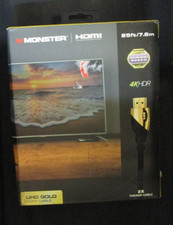 Monster UHD Gold HDMI Cable 25ft High Speed 21Gbps 4K HDR picture