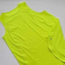 Lululemon Sculpt Tank Top Womens 8 Neon Yellow Green Excellent Running Gym Yoga picture