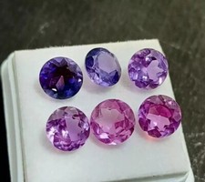 Bi-Color Certified Natural Sapphire Flawless 6 MM 10 Pcs Round Cut Gemstone Lot picture