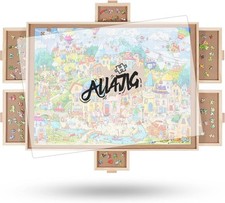 ALL4JIG 1500-Piece Rotating Jigsaw Puzzle with 6 Drawers and Lid picture