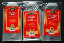 150 Cardboard Gold Perfect Fit Sleeves for PSA Graded Slabs picture