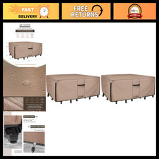 Heavy Duty Waterproof Rectangular Patio Table Cover - 600D Canvas, 111