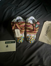 LANVIN Curb Low Top Colorblock Lace-Up Sneaker Multicolor/White Men’s picture