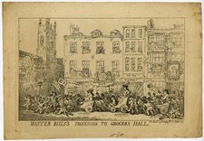 Antique Master Print-SATIRE-PITT-WATTEY-BARNEY-LONDON-Rowlandson-1784 picture