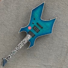 Custom electric guitar blue bone nut Rounded fret Edge stainless Fret picture
