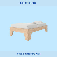 Maverick Montessori Toddler Floor Bed with 2 Heights, Natural Wood Grain picture
