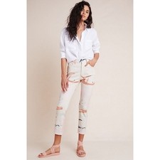 New Anthropologie x Moglea Ultra High-Rise Slim Straight Jeans $158 Size 28 picture
