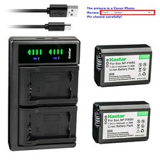 Kastar Battery LCD Dual Charger for Sony NP-FW50 & Sony ZV-E10 Mirrorless Camera picture