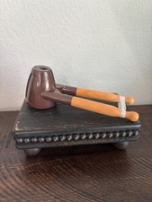Heavy Duty Nut Cracker Vintage Brown Metal Spring Wood Handles 7