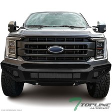 TLAPS For 2021-2023 Ford F150 Full Width Steel Front Bumper+Skid Plate Matte Blk picture