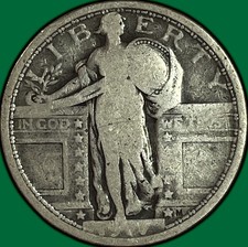 1917 Type 1 Standing Liberty Quarter Good G Coin #49884 picture