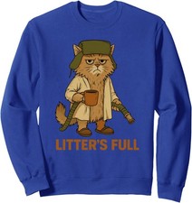 Litter’s Full Funny Cat Lovers Christmas Xmas Funny Unisex Crewneck Sweatshirt picture