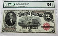Rare 1917 $2 Legal Tender Speelman/White PMG 64 EPQ Choice Uncirculated picture