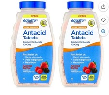 Value Pack 2 x Equate Ultra Strength Tropical Fruit Antacid Chewable Tablets 160 picture