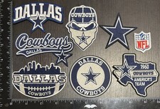 LOT OF  8 DALLAS COWBOYS IRON ON EMBROIDERED PATCHES EVERYTHING IN PHOTO picture