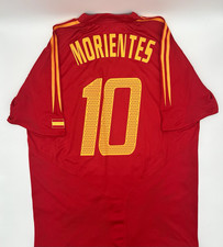Spain 2004/2005 Home Authentic Adidas Morientes #10 Soccer Jersey (L) picture