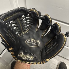 Rawlings R9 Series 11 3/4 Infield Glove RHT R9205-4BSG Black Gold Binding picture