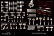 Towle Old Colonial Sterling Silver Flatware Service for 12+ Rare serving pcs picture