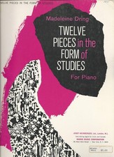 Twelve Pieces in the Form of Studies for Piano by Madeleine Dring - GOOD picture