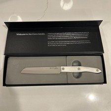 Cutco Serrated Santoku Style Trimmer Kitchen Knife USA White Handle 3721 KP picture