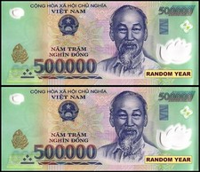 Vietnam Dong One Million (2 x 500,000) USA Seller - UNCirculated - AUTHENTIC VND picture