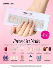 🩵 COLOR STREET PRESS-ONS, 12 DIFFERENT STYLES OF PRESS-ON NAILS (INC REMOVER) picture