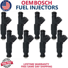 x8 NEW OEM BOSCH Fuel Injectors For 1997 Ford F-450 Super Duty 7.5L V8 picture