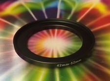 1(one) Step-Up Filter Ring-Adapter Black METAL 42mm to 52mm 42-52 mm M42-F52 mm picture