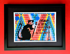 DEATH NYC Hand Signed Print Framed  16X12in COA THIS IS NOT A SIMPLE BANKSY  RAT picture