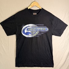 Vintage 97 98 Harley-Davidson Southside VA Black Eagle T-Shirt Adult M Holoubek  picture