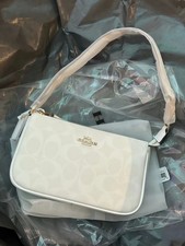 Coach Nolita 19 Signature Canvas Wristlet Shoulder Bag Chalk White CW426 picture