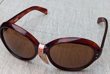 Vintage 1950 - 70s Nilsol Sunglasses Italy Ladies Unisex Tortoise Shell NOS Red picture