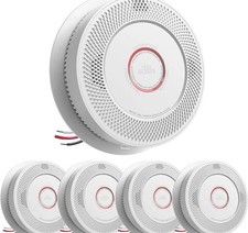 Siterwell A8612B-6AR Smoke & Carbon Monoxide Detector Voice Alert | 5-Pack picture