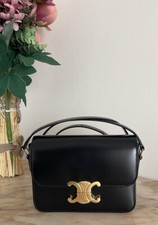 Celine Teen Triomphe in Shiny Calfskin Black picture