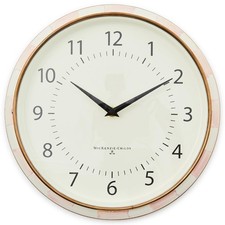 MACKENZIE-CHILDS Decorative Enamel Wall Clock Pink-and-White Rosy Check picture