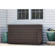 Keter XXL 230 Gal Resin Outdoor Box Patio Storage Shed Large 58