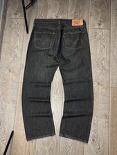 Levis 501 Men's Size 36/30 Dark Gray Denim Jeans Straight Fit Vintage picture