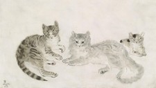 Léonard Tsuguharu Foujita Cats and Kitten 1940 Japanese Cat Art picture