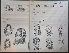 17 Sheets 1960's Paul Rogers, Vintage, Traditional Designs Tattoo Flash, Jax, FL picture