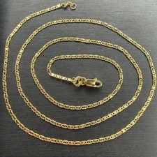 Solid Italian 18k Yellow Gold Valentino Necklace Chain 18