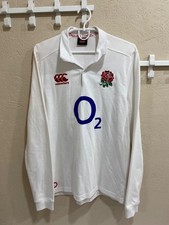 England 2015 Home Rugby Union Long Sleeve Shirt Canterbury Size S picture