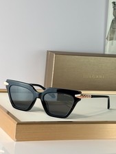 Bvlgari BV40031I Sunglasses Black Square Frame Gray Gradient Lens Metal 53 18 14 picture