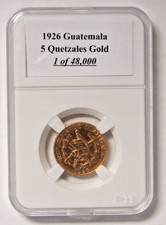 1926 Guatemala 5 Quetzales Gold KM#244 picture
