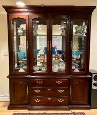 Thomasville Collector's Cherry™ Lighted China Cabinet Display Hutch Old Colony picture