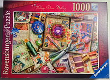 Ravensburger Vintage Dress Making 1000-Piece Interlocking Jigsaw Puzzle 16983 picture
