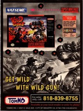 Natsume Wild Guns Super Nintendo SNES Magazine Print Ad 1990s Gaming picture