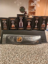 McDonald’s Greatest NHL Trophies Mini Replica Complete Set w/ Display Stand new picture