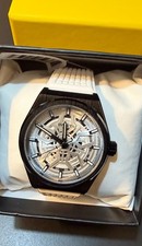 Invicta Speedway Rim 70058 Men's 46mm Quartz Black White Silicone Watch New picture